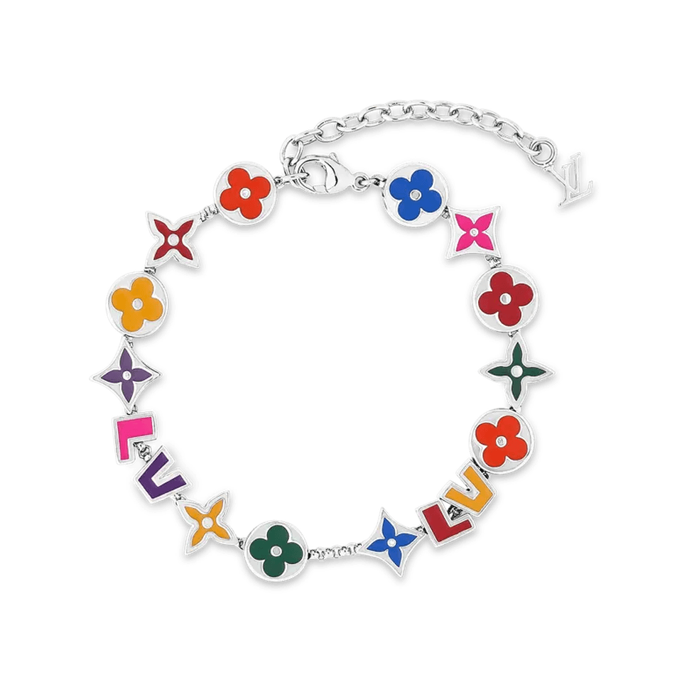 Louis Vuitton Monogram Party Bracelet with multicoloured charms