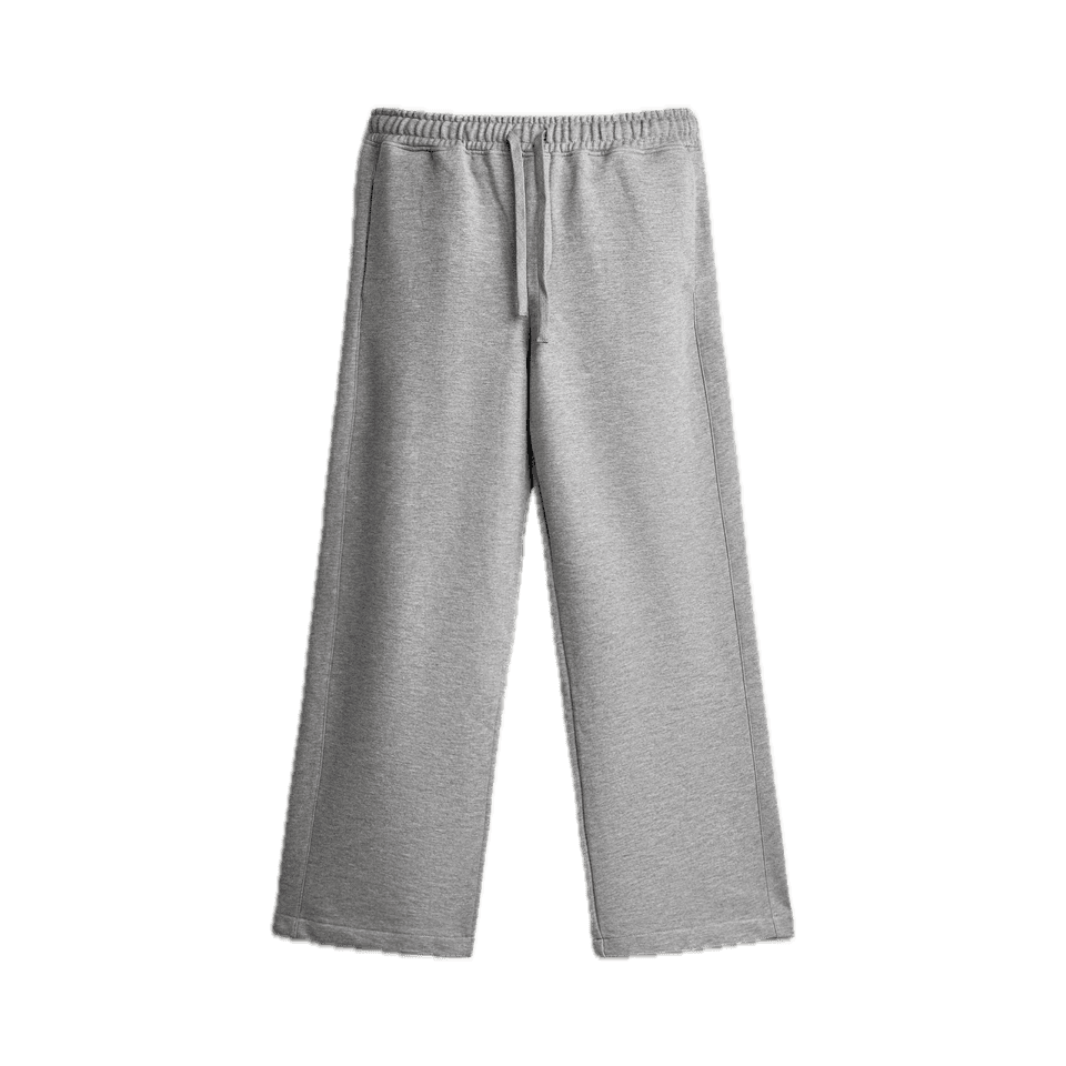 Front view of grey Zara Basic Straight-Leg Joggers