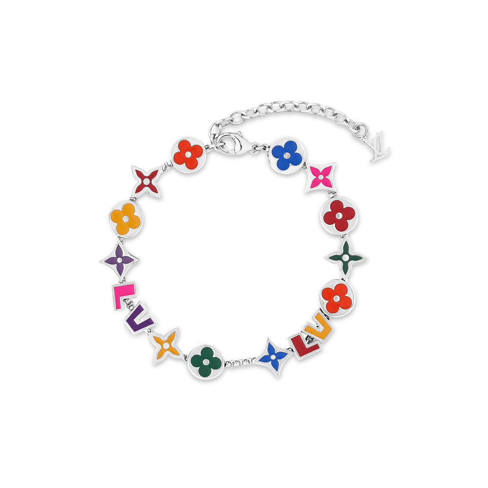 Louis Vuitton Monogram Party Bracelet with multicoloured charms